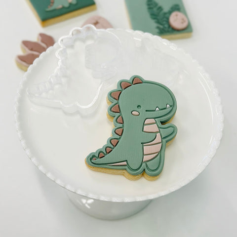Cookie Cutter & Embosser Set- Cute Dino