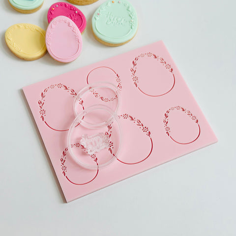 Pattern Shape Plate - Easter Border