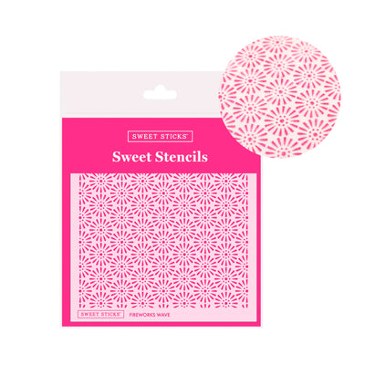 Sweet Sticks Stencil - Fireworks Wave
