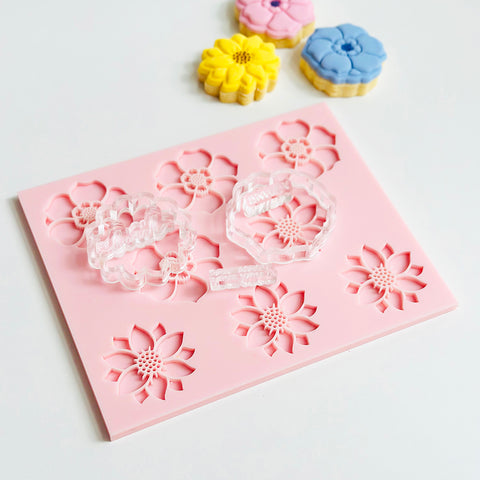 Pattern Shape Plate Kit-  Mini Sunflower & Anenome