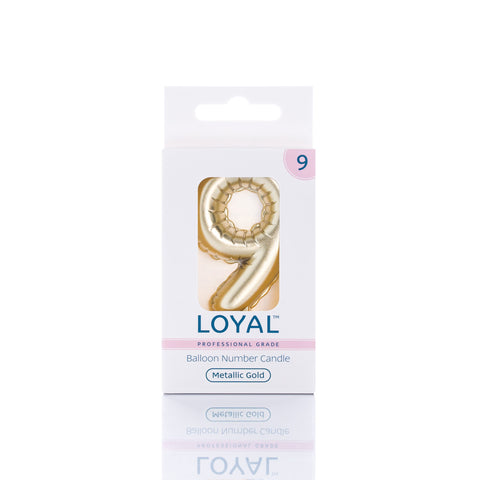 Balloon Number Candles - Gold