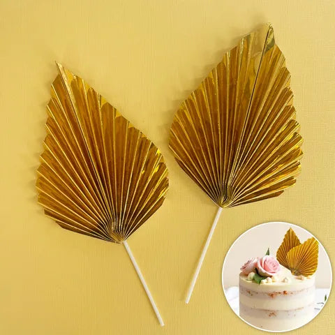 Gold Deco Fan - 2pce