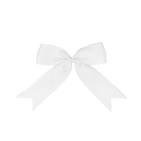 Mini Bows 24pack - Grosgrain- White