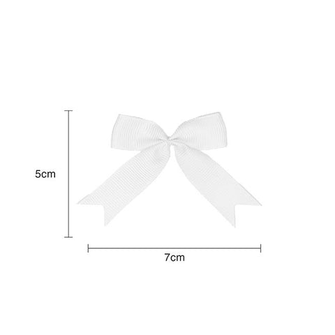 Mini Bows 24pack - Grosgrain- White