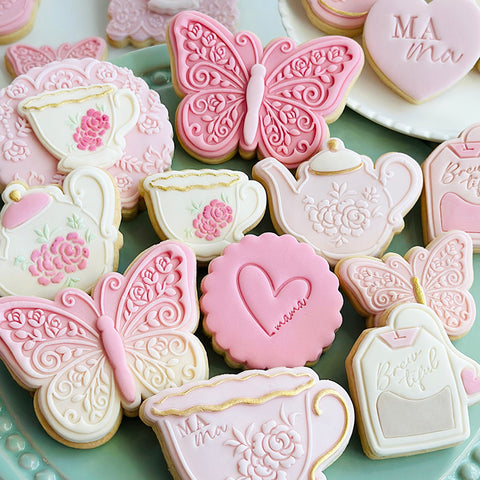 Cookie Cutter Embosser Set - Tea Bag with Heart