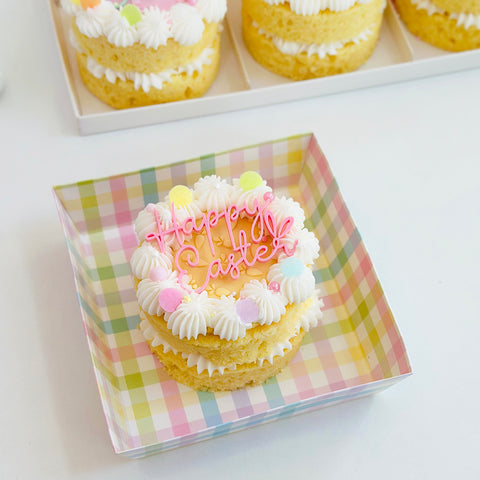 Acrylic Dessert Charms-  Happy Easter Script