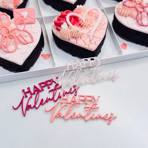 Acrylic Dessert Charms-  Happy Valentines