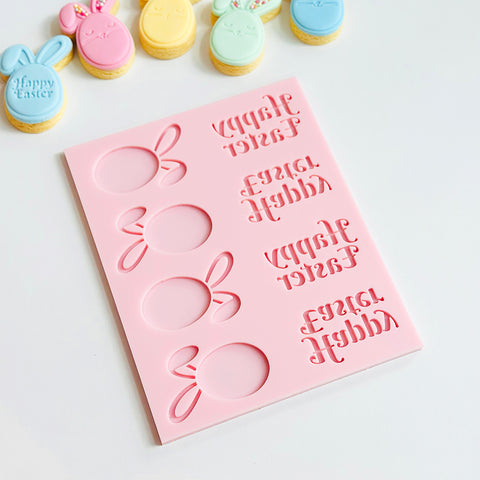 Pattern Shape Plate Kit-  Mini Happy Easter Bunny Egg