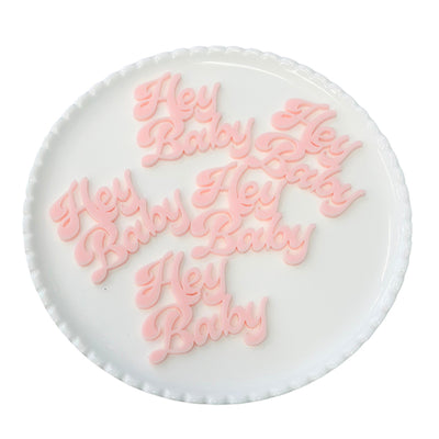 Mini Cake Plaque -Hey Baby-5pack