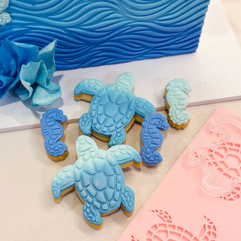 Pattern Shape Plate Kit-  Little Turtle & Seahorse