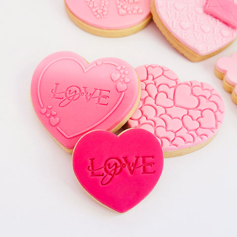 Little Imprints Stamp - LOVE you overlap