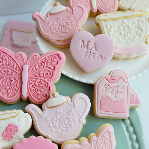 Cookie Cutter Embosser Set - Tea Bag with Heart