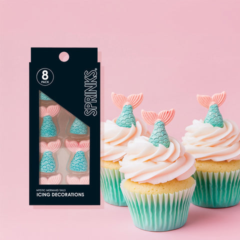 Mermaid Tails Icing Decorations - 8 pack
