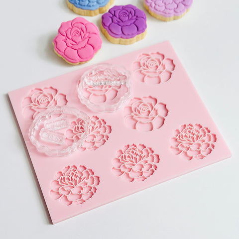 Pattern Shape Plate Kit-  Mini Rose and Carnation
