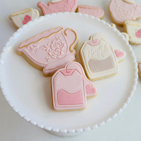 Cookie Cutter Embosser Set - Tea Bag with Heart