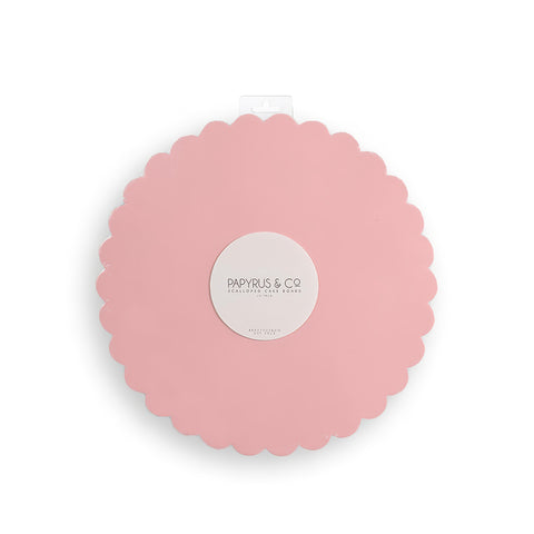 Scallop Round Cake Board - Pink-10inch