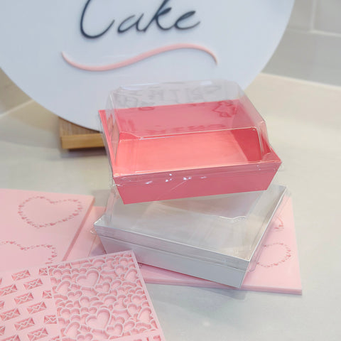 Cookie /Desert Box with Clear Lid - 12cm x 11cm x 6cm