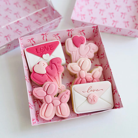 Cookie /Dessert Box with Clear Lid - Pretty Bows