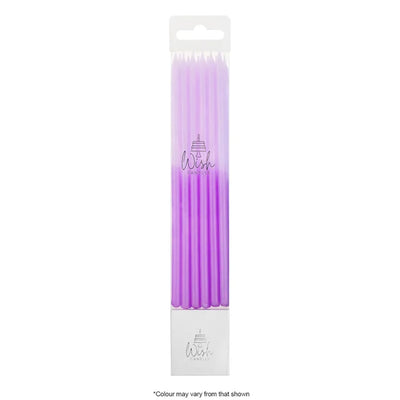 Wish block colour candles - Lilac - 12 pack