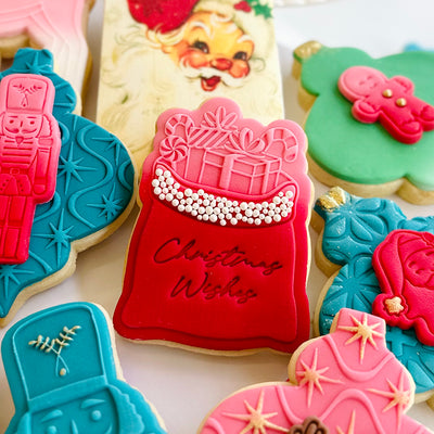 Reverse Cookie Embosser - Santa Sack
