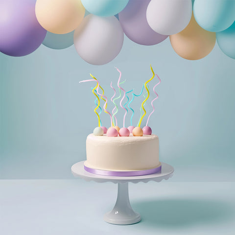 Swirly Pastel Candles - 16 Pack