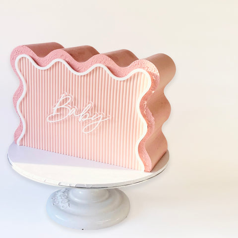 Cake Plaque - Squiggle Border
