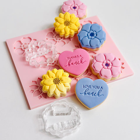 Pattern Shape Plate Kit-  Mini Sunflower & Anenome