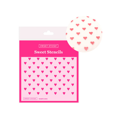 Sweet Sticks Stencil - Hearts Mini
