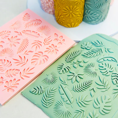 Fondant Pattern Plate- Tropical Foliage