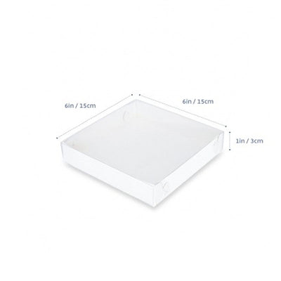 Cookie Box - 6" x 6" x 1" - CLEAR LID- 10pack