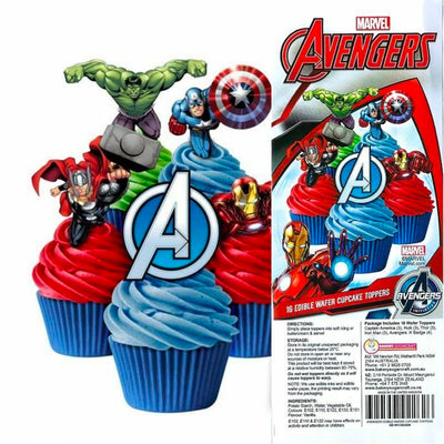 Cupcake Wafer Shapes - Avengers 16 pieces