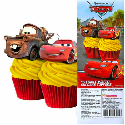 Cupcake Wafer Shapes - Disney Cars 16 pieces