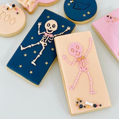 Raised Cookie Embosser -  Dancing Skeleton