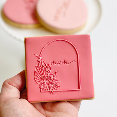 Reverse Cookie Embosser - Floral Arch (mini Mum stamp not included)