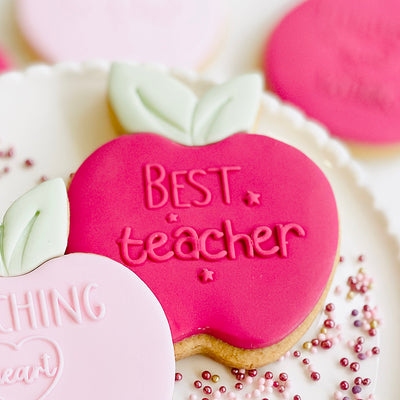 Raised  Cookie Embosser - Best Teacher