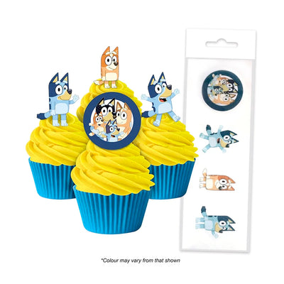 Cupcake Wafer Shapes - Bluey- 16 pieces