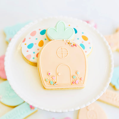 Reverse Cookie Embosser - Easter Carrot House