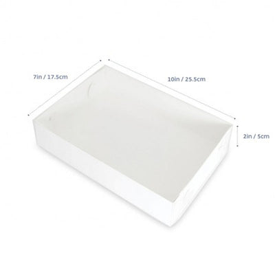 Cookie Box - 10" x 7" x 2" - CLEAR LID- 10 Pack