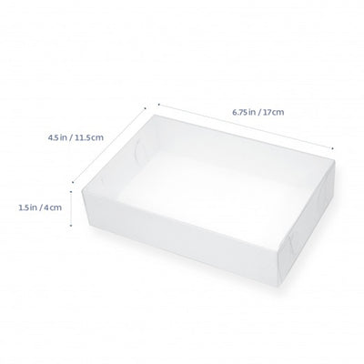 Cookie Box - 6.75x4.5x1.5-CLEAR LID