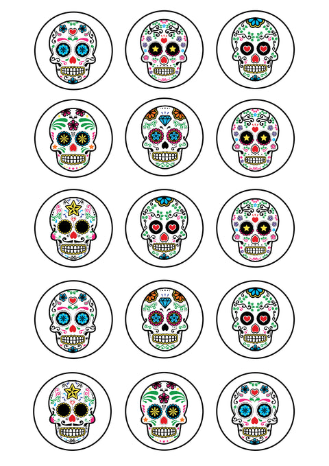 Edible Image Decoration- Day of the Dead Skulls