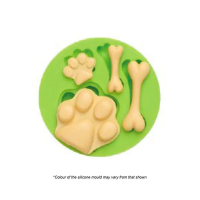Silicone Mould - Dog Paws and Bones