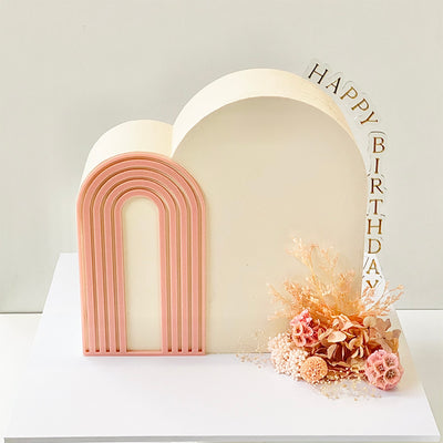 Acrylic Cake Plaque - Rainbow Arch Plaque