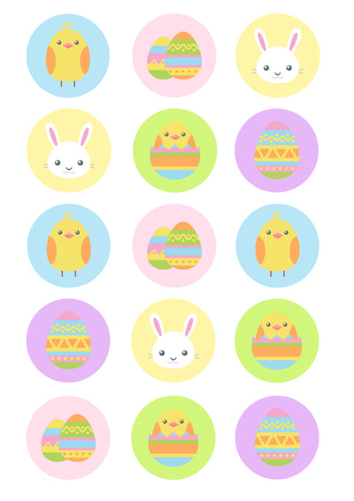 Cupcake and Cookie Toppers- Easter