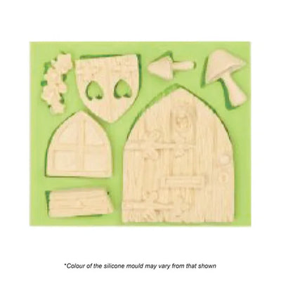 Silicone Mould - Enchanted Fairy Door and Mushrooms