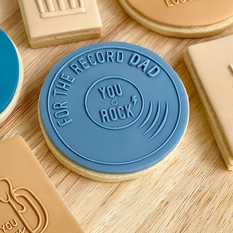 Raised  Cookie Embosser -  You Rock