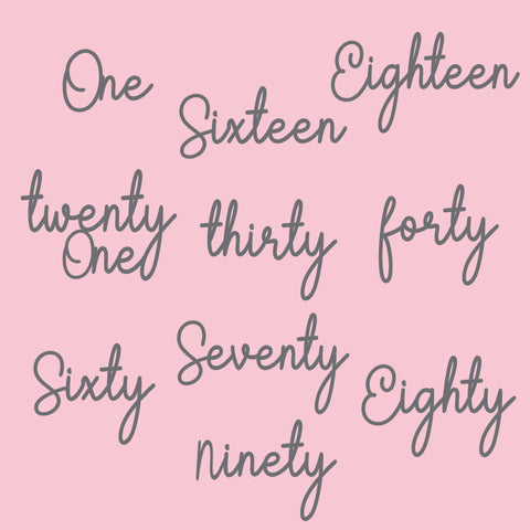 Age Cake Topper - Simple Script