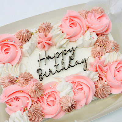 Mini Cake Plaque - Script Happy Birthday-5pack