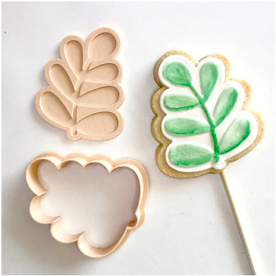 Little Biskut - Cookie Cutter and Embosser Set - Leaf