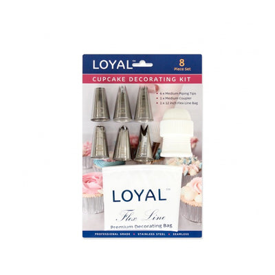 Loyal Cupcake Decorating Kit- 8 piece Set