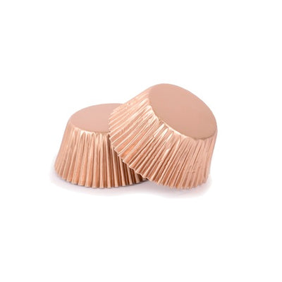 Mini Cupcake Papers -Metallic Rose Gold